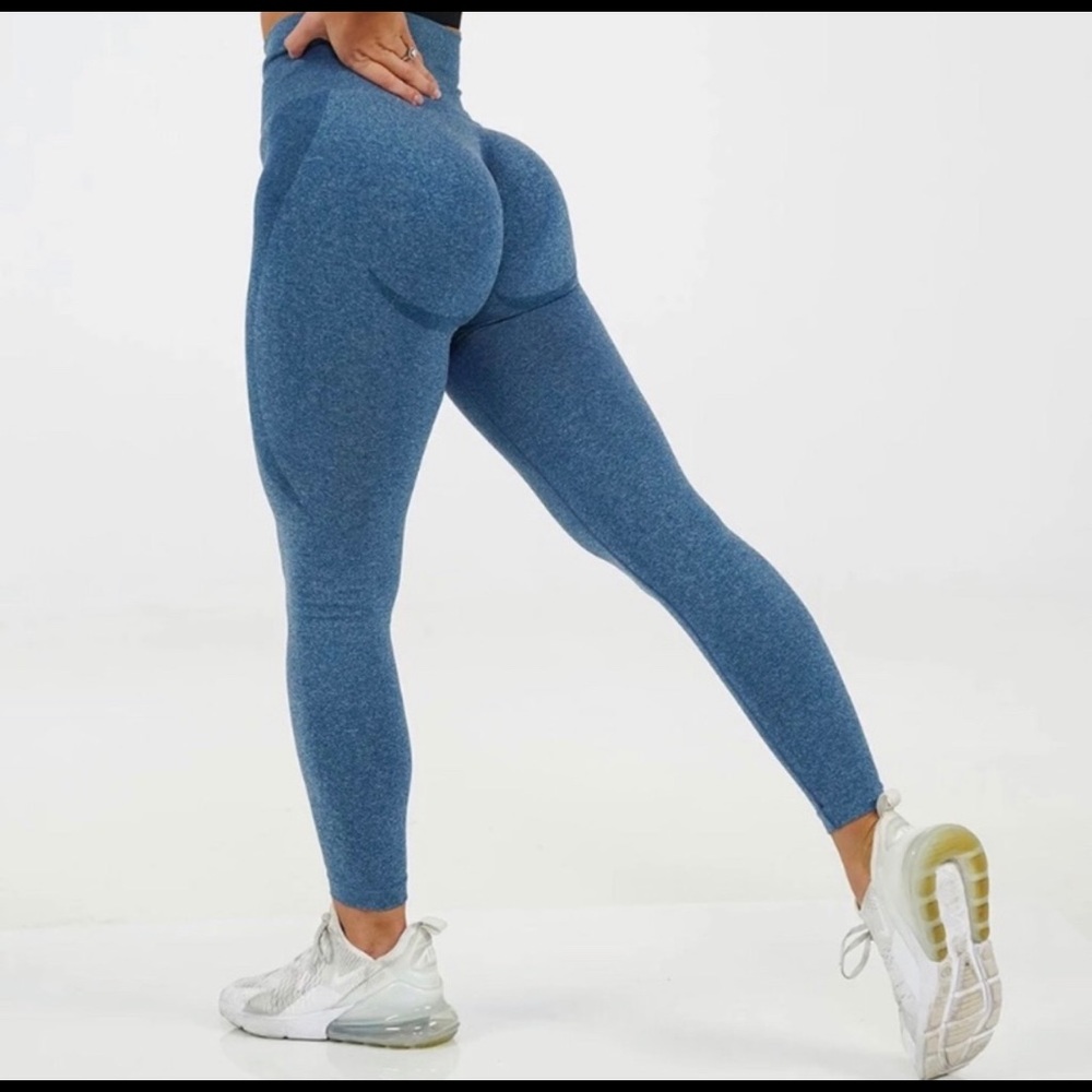 Slate Blue Seamless Leggings M